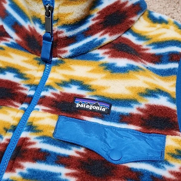 Patagonia Synchilla Aztec Fleece Vest Jacket Wild Desert Prarie Gold Women's M - Picture 4 of 11